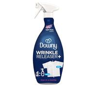 Downy Spray liberador de arrugas, spray todo en uno, eliminador de olores, removedor de estática, refrescante de tela y ayuda de planchado para ropa, 33.8 onzas líquidas, aroma fresco ligero