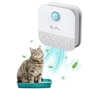 DownyPaws Desodorante para arena para gatos, eliminador de olores de mascotas sin perfume, desodorización inteligente 99% sin polvo Batería de 14 días de duración para caja de arena para gatos