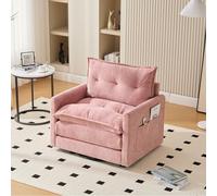 dowowdo Sillón giratorio para salón, con orejas, acolchado, con bolsillo lateral y cojín, moderno, giratorio, cómodo, sillón de lectura, color negro