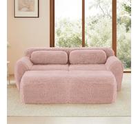 dowowdo Sillón modular nórdico, sofá individual con funda de pana extraíble, suave y cómodo, incluye cojín, se puede combinar con dos plazas, gris oscuro