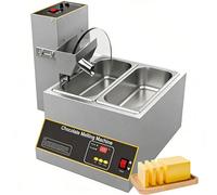 DowPie Fundidora de Chocolate Comercial de 12 kg, templadora Profesional de Chocolate con Rueda mezcladora Ajustable de 35 a 55 RPM y Control Inteligente de Temperatura. Doublebots