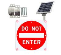 DowPie Letrero Luminoso LED Intermitente de 24"/30" con energía Solar, película Reflectante de Alta Resistencia, Marco metálico Resistente a la corrosión. 30in