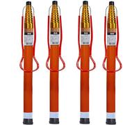 DowPie Pértiga telescópica de Rescate para Piscinas, pértiga Profesional de Salvamento de 14/18/21 pies, Gancho de Seguridad de Fibra de Vidrio para Piscinas, Playas, Lagos, Barcos, etc. 18ft-4