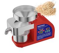 DowPie Prensa de Aceite automática de nueces, Prensa de Aceite de Acero Inoxidable con Control Inteligente de Temperatura, diseño Compacto para Uso doméstico de Aceitunas, ricino y Coco. Red-220V-X9
