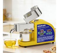 DowPie Prensa de Aceite eléctrica, Prensa de Aceite automática con Controlador de Temperatura Inteligente, disipación de Calor para prensado de nueces, Aceitunas y Soja. Gold-220V-X9