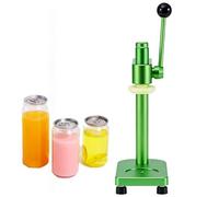 DowPie Selladora de latas Ajustable, máquina de Cierre de Vasos de aleación de Aluminio - Sellador hermético a Prueba de Fugas + 100 Botellas y Tapas para Uso en Granjas y comercios Green