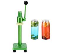 DowPie Selladora de Vasos Comercial, selladora de latas portátil (no Requiere Electricidad, construcción Duradera) + 100 Botellas y Tapas para Tiendas de Bebidas comerciales Green