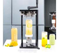 DowPie Selladora Manual de latas, selladora de Vasos - Portavasos de Varias Alturas, Eje Giratorio y Rodillo estables, Base de sobremesa para Sellado de latas de refresco, Pet y Aluminio