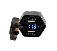 DowraP Cargador USB Dual for Motocicleta, for R1200GS R1250GS Adventure LC F900XR F650GS for 800 900, Ducati Multistrada 1200 (Color : Blue Light)