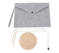 Dowsing Rods Kit,2pcs Copper Divining Rod with Pendulum - Bolsa para adivinación mate (kit espiritual de Dowsing Rods for Ghost Hunting Water Witching Paranormal,Gold