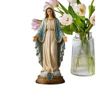 dowuiii Estatua De María,20 Cm Religioso Santo Bendito | Estatuas Católicas Figurita De Jesús,para Hogar Dormitorio Salón Oficina Mesa Escritorio Estante Jardín Exterior
