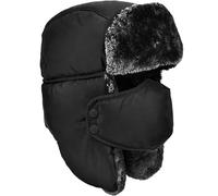 DOXHAUS Unisex Invierno Chapka Ear Flap Trampador Bomber Gorras Sombreros Mantener Caliente Patinaje Esquí Otras Actividades Al Aire Libre, Negro, Gris Piel