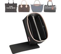 Doxo Organizador de bolso para bolsos y bases, juego de 2 piezas, compatible con Speedy 25 bolsas organizadoras, Lepliage S, Nererfull, ONTHEGO, Carryall, Graceful, Noe, Book Tote Bag y más (M-Negro)