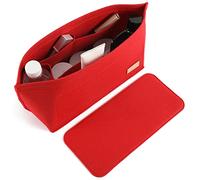 Doxo Organizador de bolso y bolsa de fieltro para Neverfull GM (XL, bolsa roja + forma de base roja)