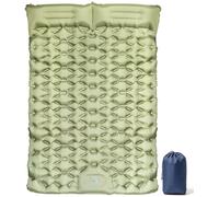 DoXtreme Matelas de Camping Autogonflant Ultraléger 2 Personnes, Gonflable Matelas Camping Avec Oreiller, Pompe à Pied Intégrée, Cámping Matériel Portable pour Plage, Voyage, Randonnée