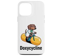 Doxycycline Funny Dachshund Farmacéutico Carcasa para iPhone 13 Pro MAX