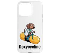Doxycycline Funny Dachshund Farmacéutico Carcasa para iPhone 15 Pro MAX