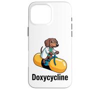Doxycycline Funny Dachshund Farmacéutico Carcasa para iPhone 16 Pro MAX