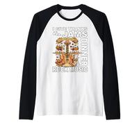 DOY Gracias A JAMS, Cena & Rock Music Guitarrista músico Camiseta Manga Raglan