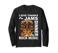 DOY Gracias A JAMS, Cena & Rock Music Guitarrista músico Manga Larga