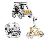 Doyafer 925 Conjunto De Joyas Colgantes De Plata Esterlina Let 'S Go On A Trip Para Pulseras De Mujer, Collares, Regalos De CumpleañOs Festivos Para Amigos Y Familiares, Joyas Con Pulseras