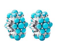 Doyafer 925 Encantos De Plata Esterlina Azul Coral De Silicona Separador Cuentas Para Las Pulseras De Encantos De Las Mujeres 2 Por Paquete