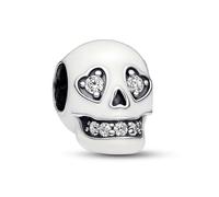 Doyafer 925 Encantos De Plata Esterlina Luz Nocturna De Halloween Brillante CráNeo En Forma Cuentas Para Las Mujeres Pulsera Regalos CumpleañOs Vacaciones Bricolaje Encanto JoyeríA Para Amigos