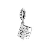 Doyafer Ajustable Biblia Colgante Ajuste Pulsera Collar De Las Mujeres 925 Plata De Ley Charm Regalo De JoyeríA De CumpleañOs Para Amigos Familia