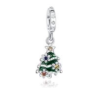 Doyafer áRbol De Navidad Encantos 925 Perlas De Plata Esterlina Ajuste Pulsera Collar Encanto Vacaciones Regalos CumpleañOs Navidad Para Mujeres