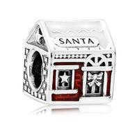 Doyafer Casa De Navidad Charm 925 Plata De Ley Charm Para Pulseras Regalos De JoyeríA De Navidad Para Amigo
