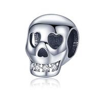 Doyafer CráNeo Encanto 925 Plata De Ley Encantos Para Las Mujeres Pulsera Vacaciones Halloween Regalos De CumpleañOs Bricolaje Encanto JoyeríA Para Amigos