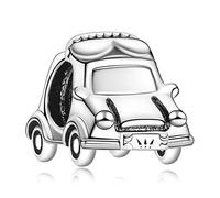 Doyafer Lindo Coche Charm 925 Cuentas De Plata Esterlina Charm Compatible Con Las Mujeres Pulsera Collar Cuentas Colgante Regalos De Vacaciones Para Amigos De La Familia