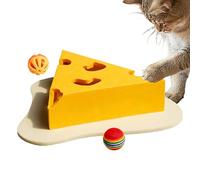 doyandader Almohadillas rascadoras para gatos, diseño interactivo de queso para gatitos, juguetes rascadores para gatos, suministros para mascotas resistentes al desgaste para gatitos pequeños