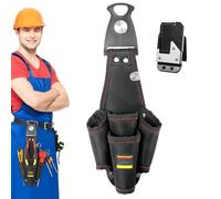 doyandader Bolsa para cinturón de herramientas, cinturón de herramientas ajustable para electricista con bolsillo, portátil, multifuncional, resistente al agua, organizador compacto para trabajos