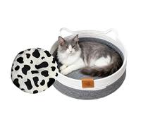 doyandader Cama para Gatos, Cuerda De Algodón para Mascotas con Tapete, Camas Lindas para Gatos para Dormir De Cachorros, para Interior Cachorro Conejo Perro Pequeño Mascota Todas Estaciones
