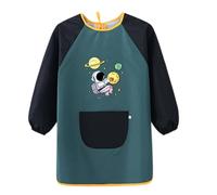 doyandader Delantal para colorear para niños | Babero para niños pequeños al comer - Delantal impermeable para manualidades, enseñanza, cocina, arte, Negro , XXL