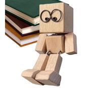 doyandader Figura De Hombre De Madera | Muñeco De Madera con Pies Móviles Y Forma Humana | Decoración Divertida Y Dinámica para Viajes Sala De Estar O Hogar