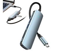 doyandader Hub USB C Multiport | Distribuidor USB C portátil, estación 6 en 1 portátil de datos para reuniones profesionales creación de contenido y presentaciones