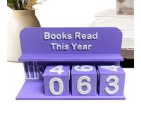 doyandader Librería: contador de lectura para este año, libro leer este año, libros leídos este año, letrero para libros decorativos, para lectores y escritores