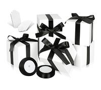 DOYIDE Paquete de 100 cajas de regalo pequeñas, cajas de regalo de 4 x 4 x 4 pulgadas, cajas de regalo de papel blanco con tapas para regalos, manualidades, cajas de cupcakes, regalos, cajas de dulces