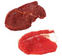 DOYIFUN 2 piezas de carne fresca falsa, carne de cerdo artificial, carne cruda realista para mesa, gabinete, exhibición, decoración de cocina, restaurante, accesorios de fotografía