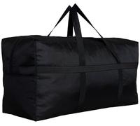 DoYiKe Bolsa de Almacenamiento Extra Grande con Cremalleras y Asas, Bolsa de Almacenamiento Grande de Gran Capacidad Resistente para Viajes, Black, Large - 35" X 11" X 18"