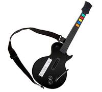 DOYO Controlador de guitarra inalámbrico desmontable para consola Wii, compatible con Guitar Hero y Rock Band, color negro