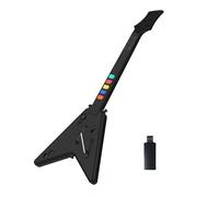 DOYO Guitarra inalámbrica PS4, ideal para PC/PS3/PS4, Guitar Hero 3/4/5 y Rock Band 1/2, guitarra de juego Guitar Hero (negro)