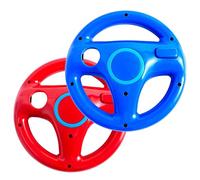 DOYO Volante para Wii Mario Kart, 2 Pack Rojo y Azul Sin Control Remoto, Racing para Wii U, Carreras, Tanques y Otros Juegos de Conducción