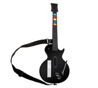 DOYO Wii - Controlador de guitarra para Nintendo Wii - Controlador inalámbrico de Guitar Hero y Rock Band con correa - Compatible con Guitar Hero Series, Rock Band 2 y 3 (no para Rock Band 1) - Negro