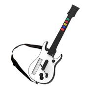 DOYO Wireless Wii Controller für Guitar Hero und Rock Band, compatible con todos los juegos de Guitar Hero, Rock Band 2, Legends of Rock, con cinturón ajustable (Blanco)