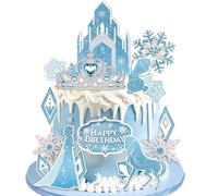 Doyomtoy 16 piezas de decoraciones para tartas Frozen, fiesta de Elsa y Anna, conjunto de accesorios para tartas de fiesta de princesas, decoraciones para cumpleaños de niñas.