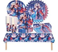 Doyomtoy 61PSC Vajilla para fiesta de príncipes y princesas, fiesta de cumpleaños en un castillo, fiesta de cumpleaños infantil, decoración de fiestas, vajilla para San Valentín, vajilla para bodas