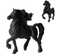 Doyomtoy Caballo Rampante Negro, Figurita del Pony Club Andaluz para Decoración de Tartas de Cumpleaños Infantiles, Regalo de Cumpleaños